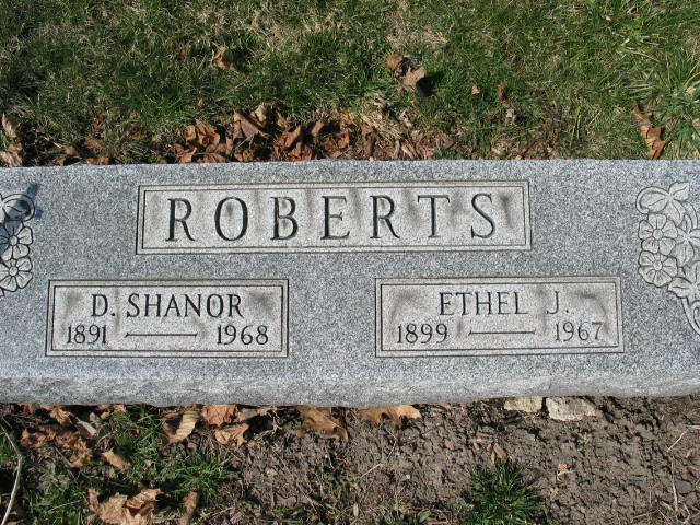 Ethel J. Roberts tombstone